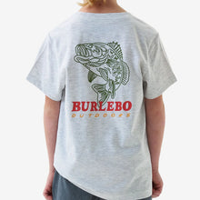 Load image into Gallery viewer, BURLEBO YOUTH FISH WILD TEE - HEATHER ASH GREY