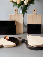 Load image into Gallery viewer, BLACK AND TAN CHARCUTERIE BOARD SET
