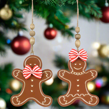 Load image into Gallery viewer, METAL GINGERBREAD ORNAMENTS