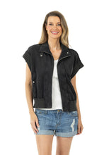 Load image into Gallery viewer, BLACK WASHED VEST