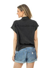 Load image into Gallery viewer, BLACK WASHED VEST