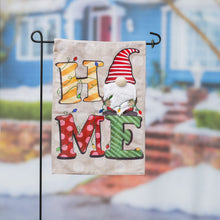 Load image into Gallery viewer, HOME GHOME BURLAP GARDEN FLAG