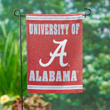 Load image into Gallery viewer, UNIVERSITY ALABAMA SUEDE GARDEN FLAG
