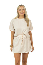 Load image into Gallery viewer, BEIGE and IVORY SKORT SET