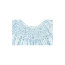 Load image into Gallery viewer, TRINA SMOCKED DRESS/BONNET BLUE