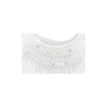 Load image into Gallery viewer, TRINA SMOCKED DRESS/BONNET WHITE