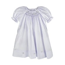 Load image into Gallery viewer, TRINA SMOCKED DRESS/BONNET LAVENDER