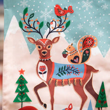 Load image into Gallery viewer, WOODLAND CREATURES LINEN GARDEN FLAG