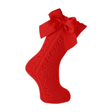 Load image into Gallery viewer, BOW KNEEHIGH SOCKS - RED