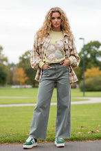 Load image into Gallery viewer, DENIM DREAM WIDE-LEG ASH OLIVE