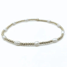 Load image into Gallery viewer, PETITE PATTERNED RICE PEARLS BRACELET 14K GOLD-FILLED BEADS