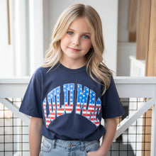 Load image into Gallery viewer, YOUTH LULU MAC STARS & STRIPES TEE