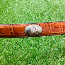 Load image into Gallery viewer, ALABAMA CONCHO CROC LEATHER BELT