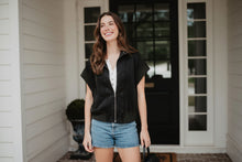 Load image into Gallery viewer, BLACK WASHED VEST