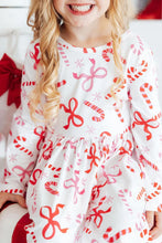 Load image into Gallery viewer, CANDY CANE LANE L/S POCKET TWIRL DRESS