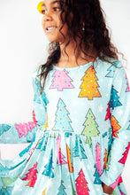 Load image into Gallery viewer, OH CHRISTMAS TREE POCKET TWIRL DRESS