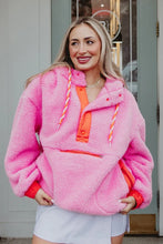 Load image into Gallery viewer, TWO-TONED SHERPA PULLOVER - PINK