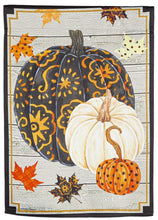 Load image into Gallery viewer, PATTERNED PUMPKIN & LEAVES HOUSE FLAG