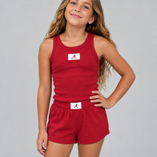Load image into Gallery viewer, KIDS LULU MAC ALABAMA SHORTS CRIMSON