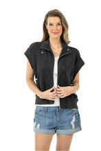 Load image into Gallery viewer, BLACK WASHED VEST