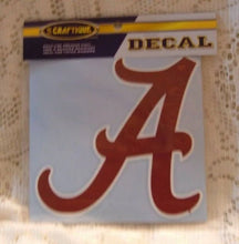 Load image into Gallery viewer, ALABAMA 3" RED SCRIPT A VINYL DECAL