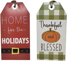 Load image into Gallery viewer, REVERSIBLE FALL THANKGIVING / CHRISTMAS DECOR