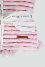 Load image into Gallery viewer, LUXE POM POM BLANKET-CANDY