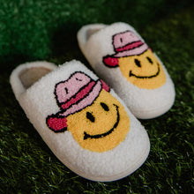 Load image into Gallery viewer, COWBOY SMILEY FACE SLIPPERS