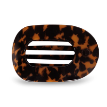 Load image into Gallery viewer, TELETIES ROUND FLAT HAIR CLIP / MEDIUM TORTOISE
