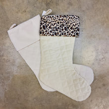 Load image into Gallery viewer, QUILTED STOCKING - LEOPARD