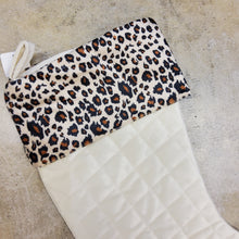 Load image into Gallery viewer, QUILTED STOCKING - LEOPARD