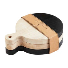 Load image into Gallery viewer, BLACK AND TAN CHARCUTERIE BOARD SET