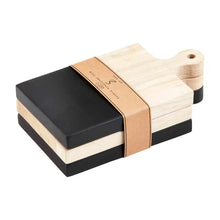Load image into Gallery viewer, BLACK AND TAN CHARCUTERIE BOARD SET