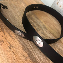 Load image into Gallery viewer, AL CONCHO DARK BROWN LEATHER BELT