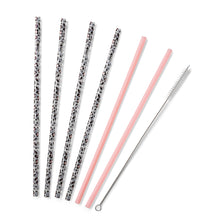 Load image into Gallery viewer, SWIG REUSABLE STRAW SET - LUXY LEOPARD