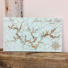 Load image into Gallery viewer, SEAGLASS SMITH LAKE LASER CUT MAP 11¼" X 19"