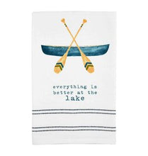 Load image into Gallery viewer, LAKE WATERCOLOR FLOUR SACK HAND TOWEL