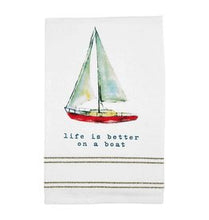 Load image into Gallery viewer, LAKE WATERCOLOR FLOUR SACK HAND TOWEL