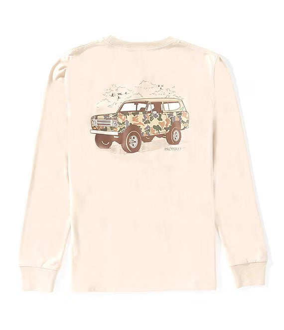 PROPERLY TIED BOYS CAMO TRUCK LONG SLEEVE