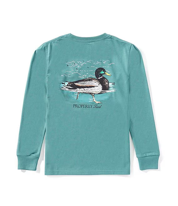 PROPERLY TIED BOYS SWIMMING MALLARD LONG SLEEVE
