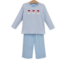 Load image into Gallery viewer, SANTA TRIO PANT SET - BLUE
