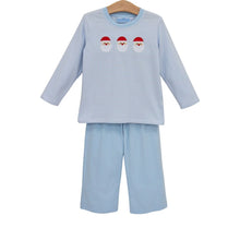 Load image into Gallery viewer, SANTA TRIO PANT SET - BLUE
