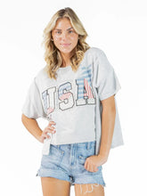 Load image into Gallery viewer, SIMPLY SOUTHERN USA PATCH TEE
