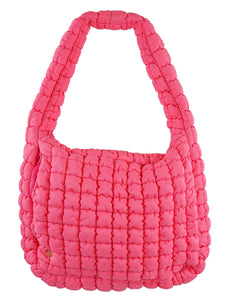 PUFFY PINK HOBO BAG