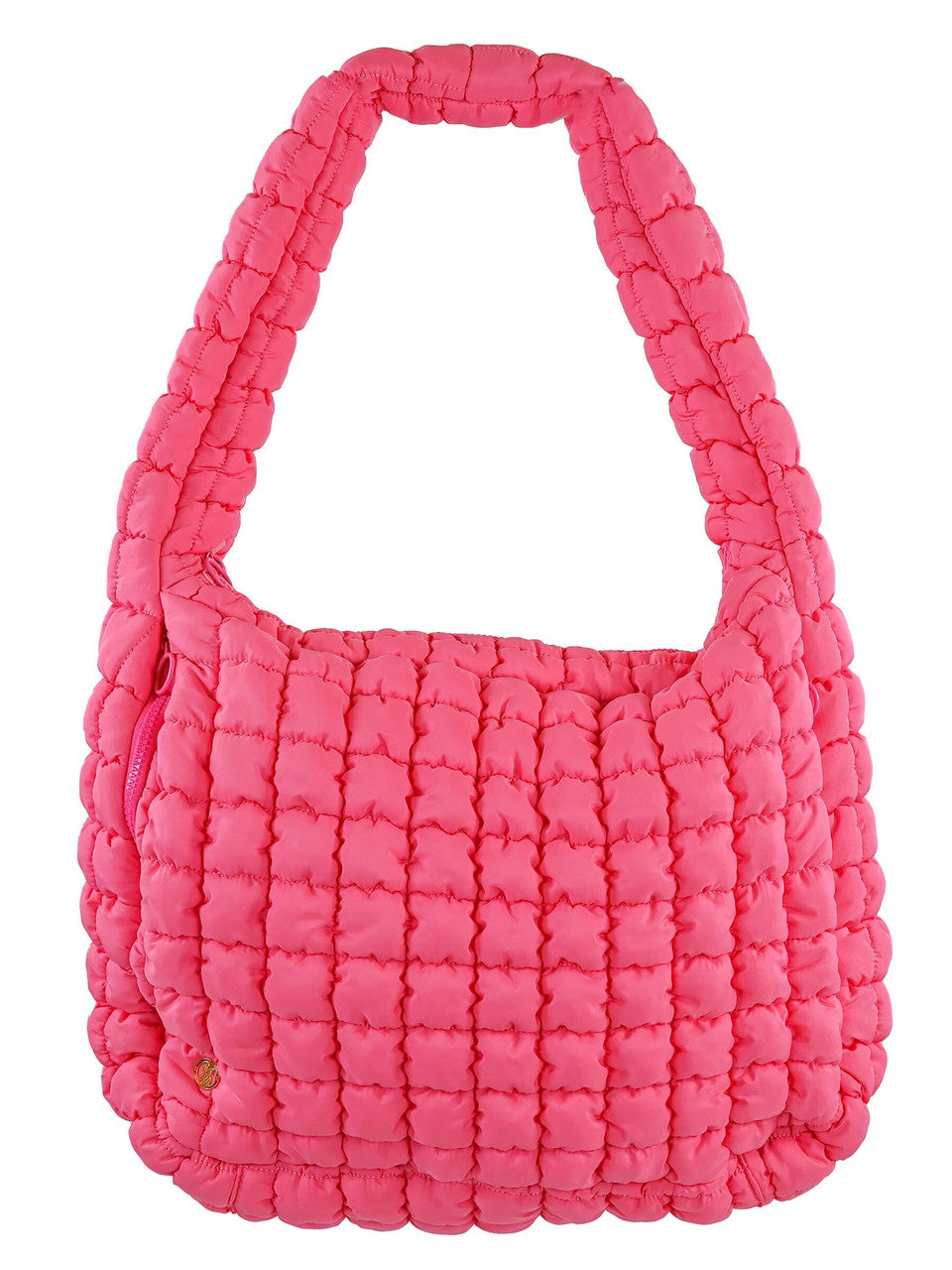 PUFFY PINK HOBO BAG