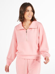 HALF ZIP RAGLAND - PETAL