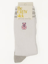 Load image into Gallery viewer, PINK BEAR EMBROIDERY CREW SOCK
