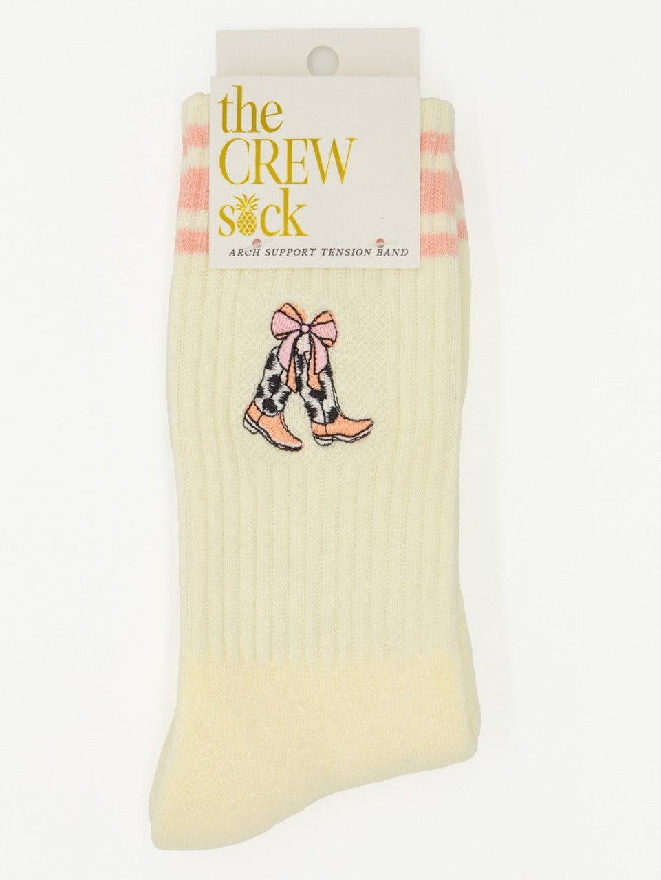 BOOT EMBROIDERY CREW SOCK