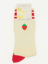 Load image into Gallery viewer, STRAWBERRY EMBROIDERY CREW SOCK
