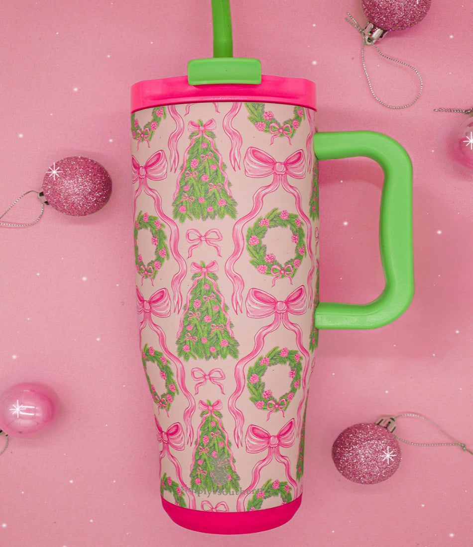 CHRISTMAS BOW TUMBLER 40oz.